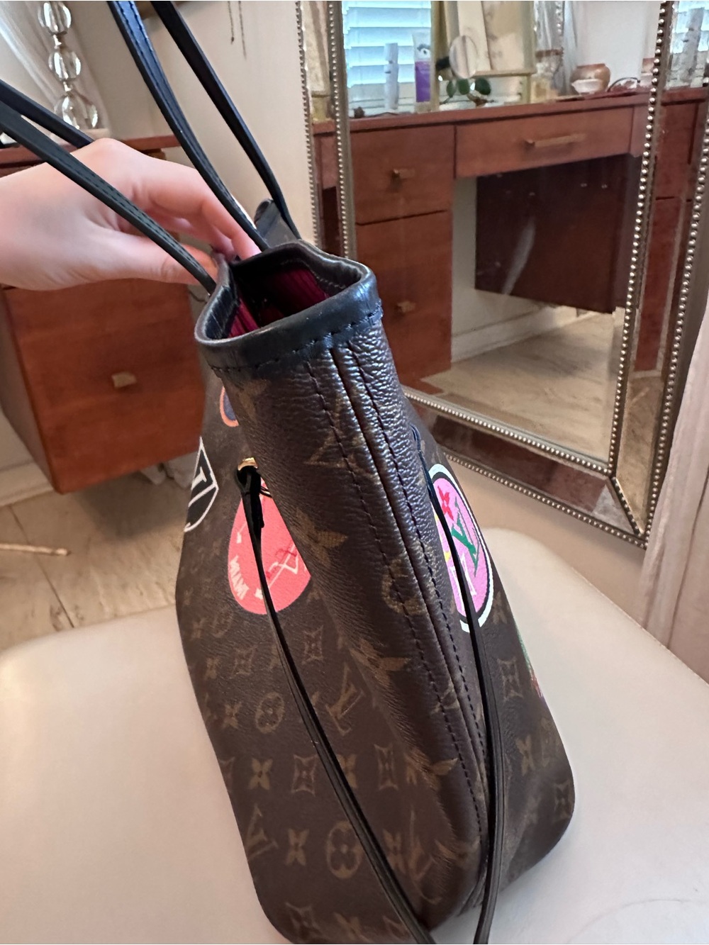 Louis Vuitton Brown Monogram World Tour Neverfull MM tote - Picture 12 of 16